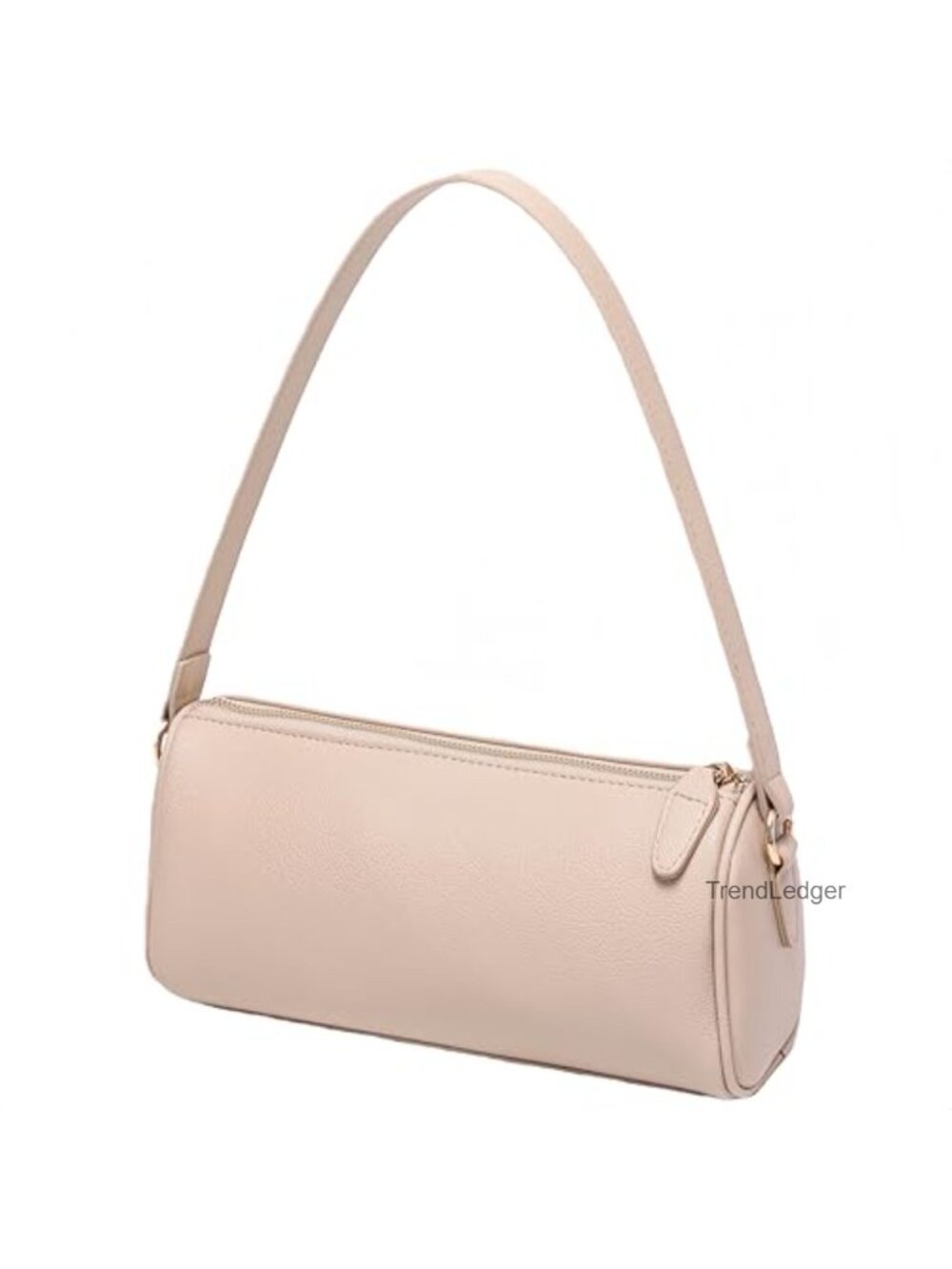 Small Crossbody Bag for Women PU Leather Barrel Purse Zipper Shoulder Handbag